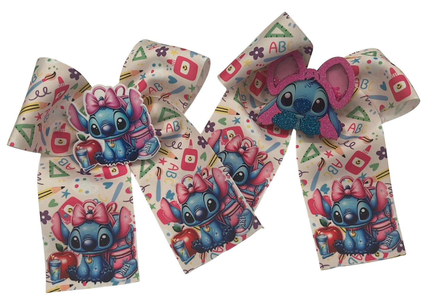 Large Character Cheer Bow stitch