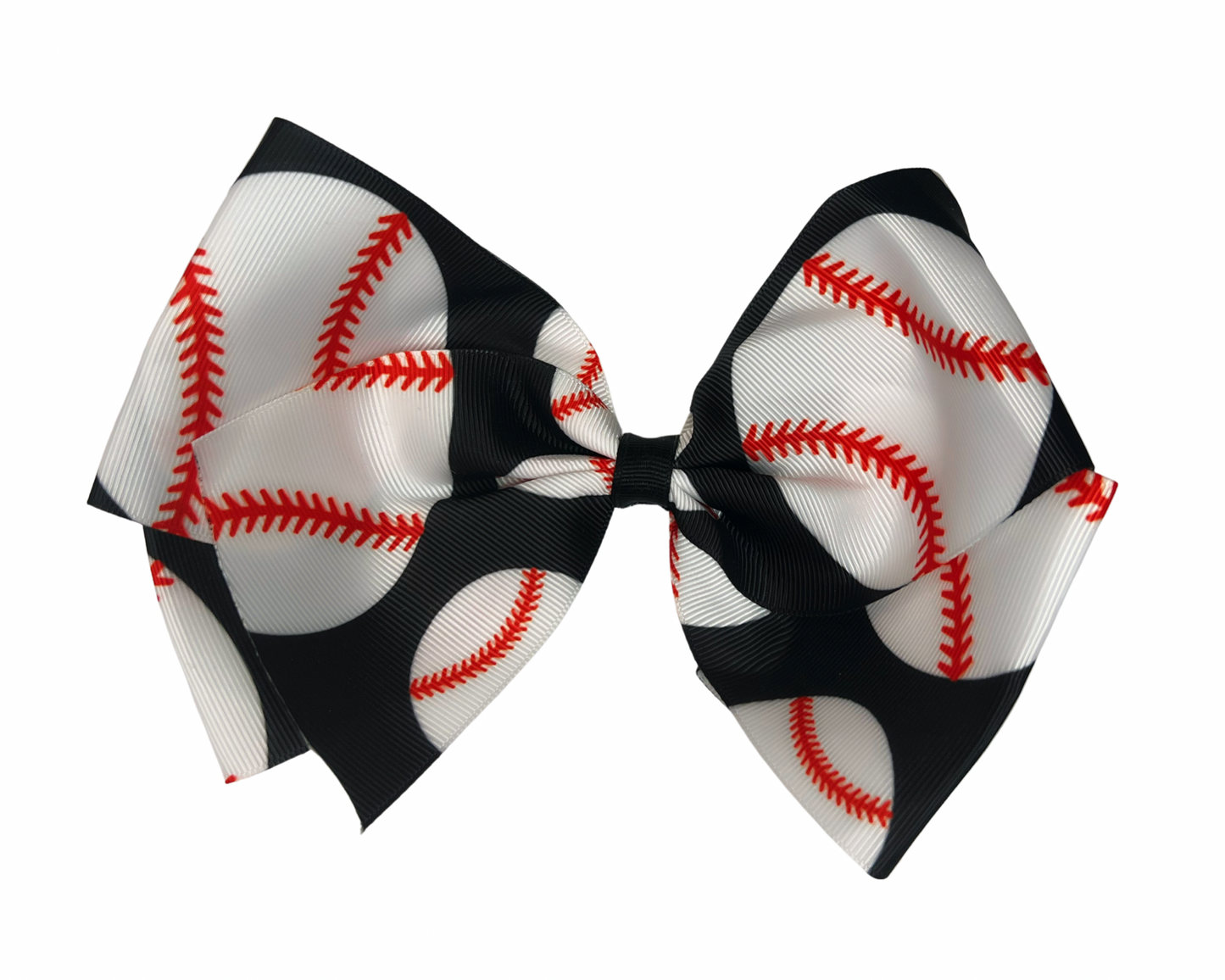 Large Black and White Cheer Bow