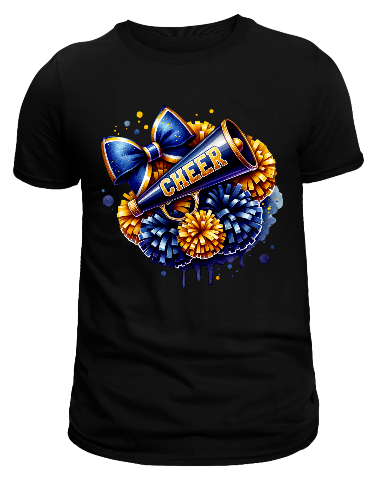 Adult Cheer Shirt Royal Blue and Gold