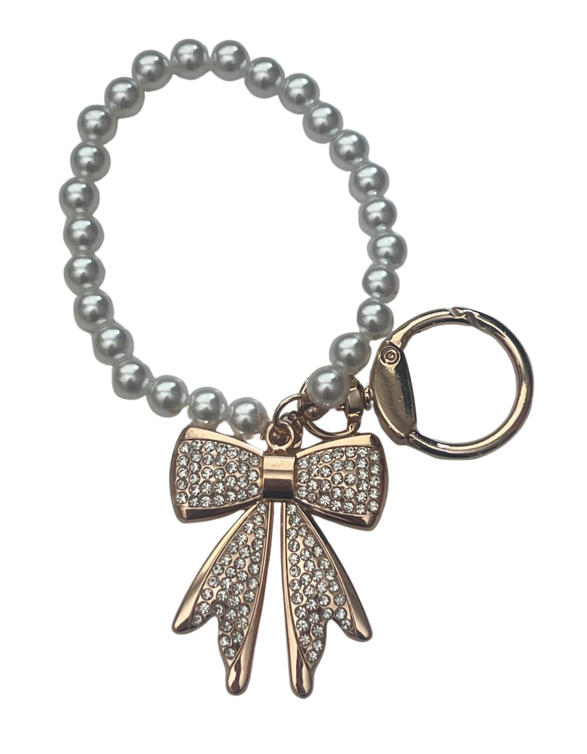 The Pretty Pearl Bow Wristlet Keychain