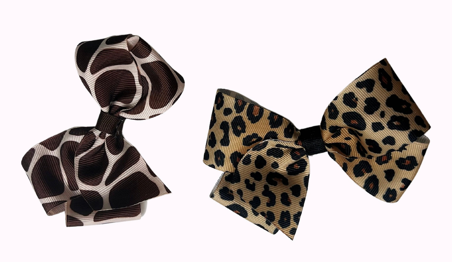 Animal Print Set of bows
