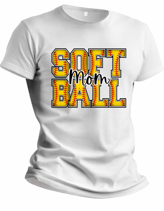 Adult Softball Mom Tshirt