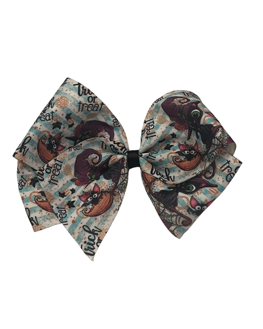 Trick or Treat Cat Bow Large