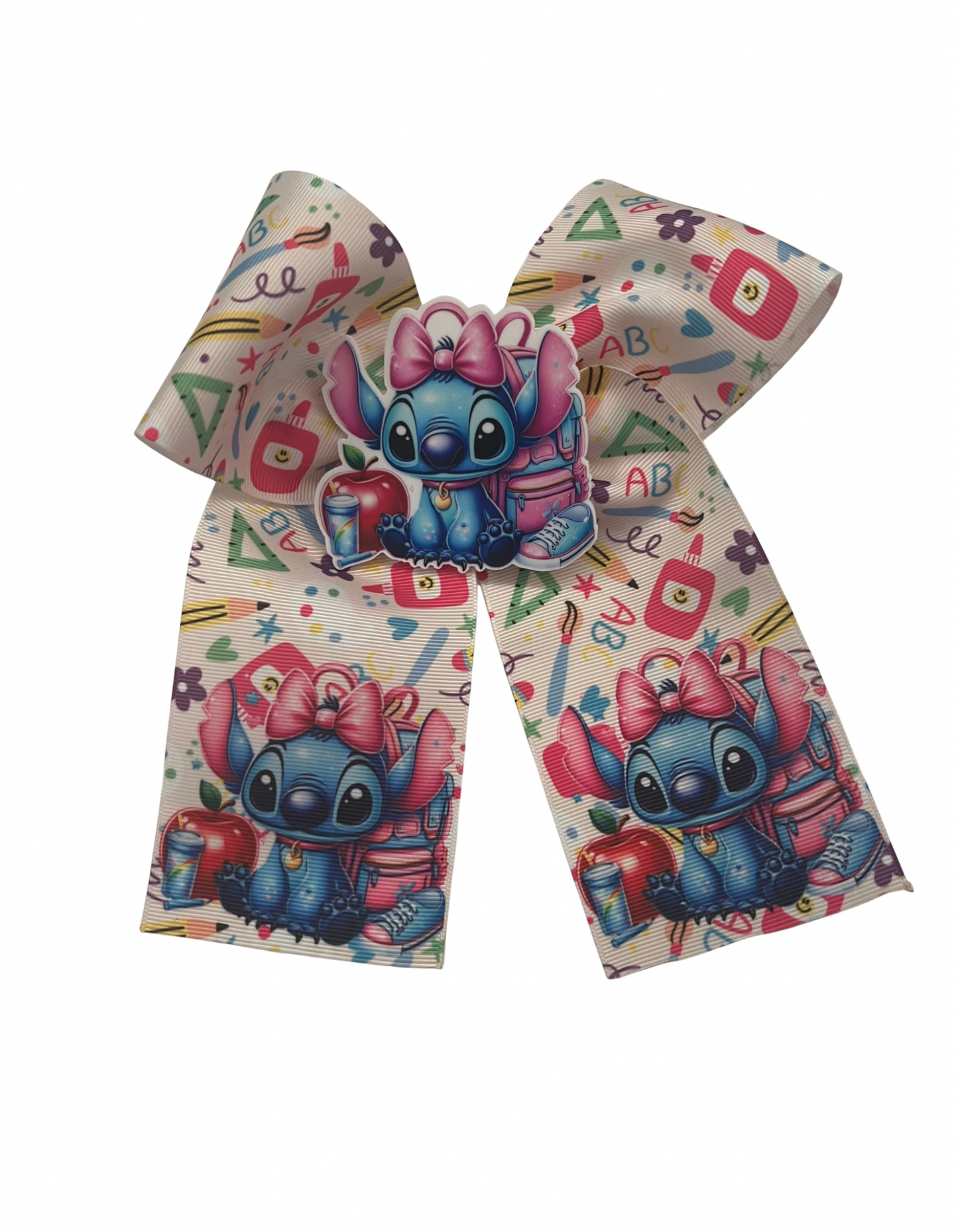 Large Character Cheer Bow stitch