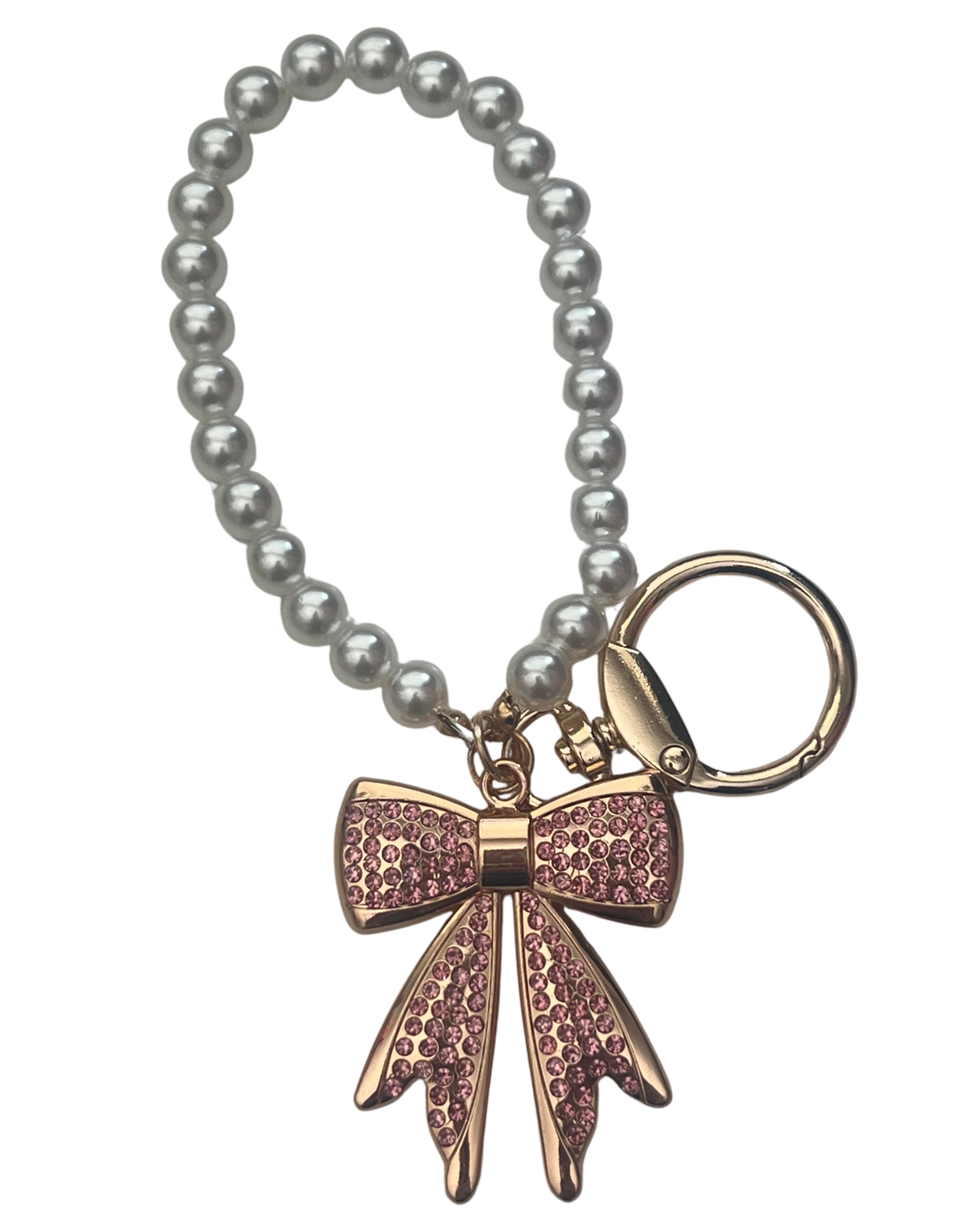 The Pretty Pearl Bow Wristlet Keychain