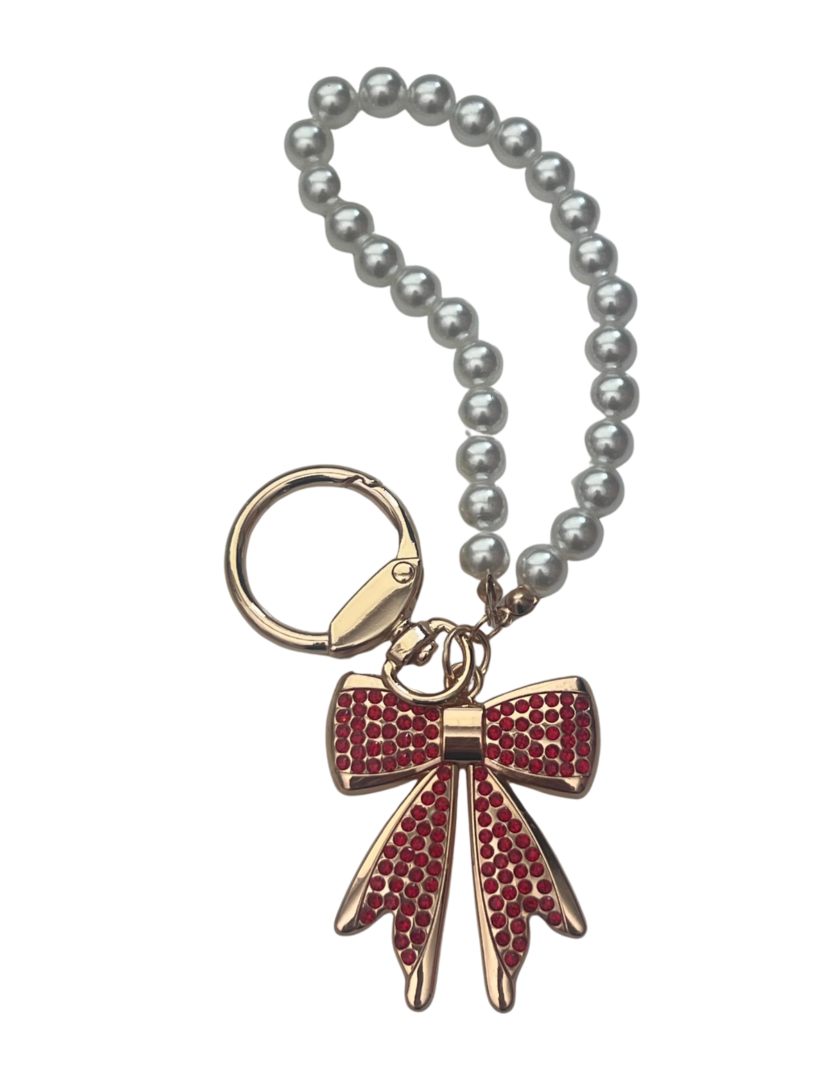 The Pretty Pearl Bow Wristlet Keychain