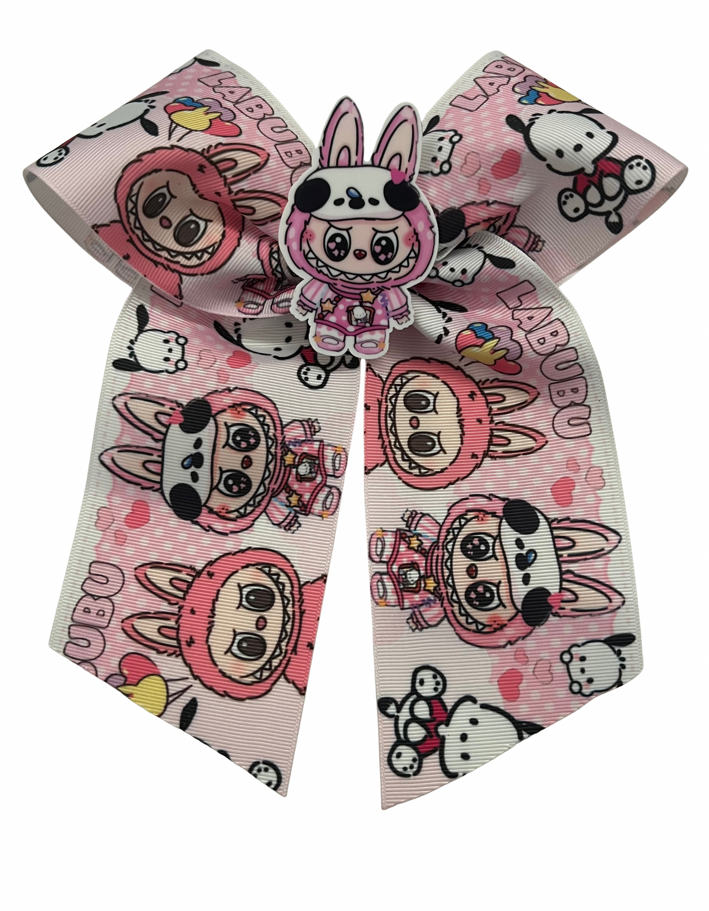 Pink Monster Cheer Bow