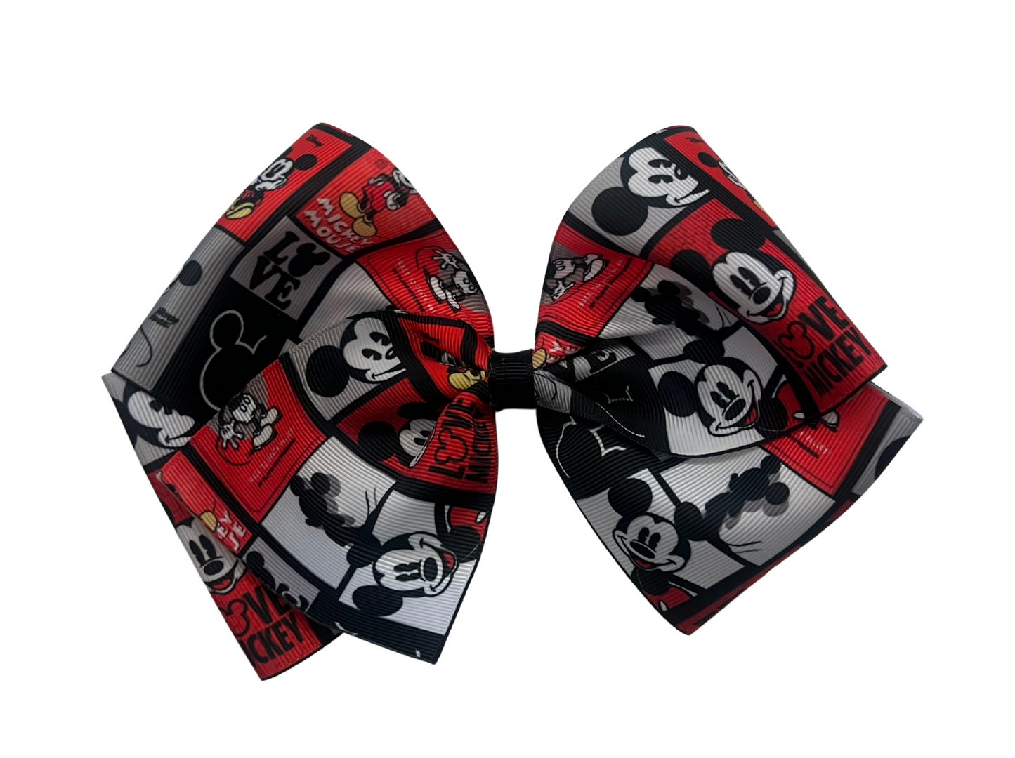 Big Bow - Black White and Red Mouse bow