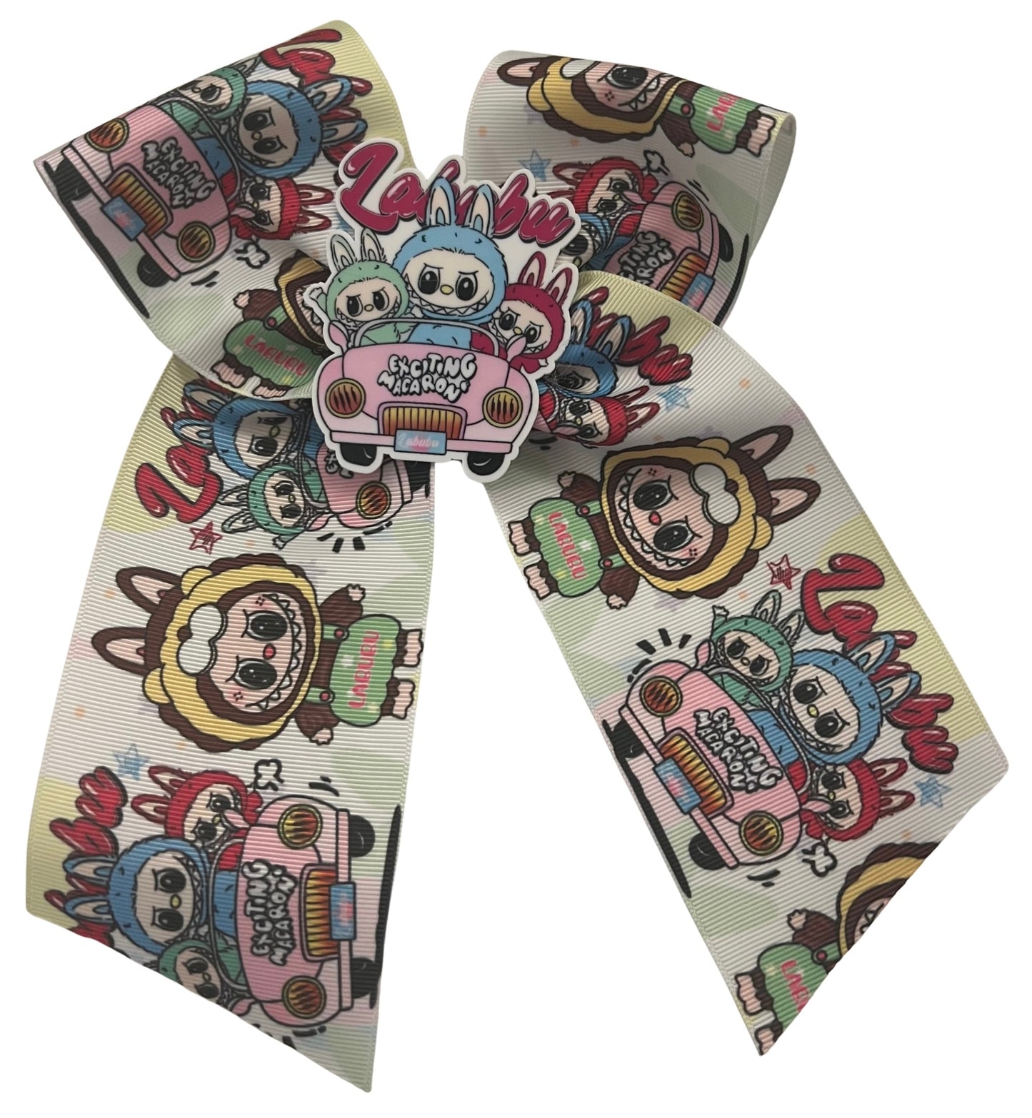 White monster cheer bow