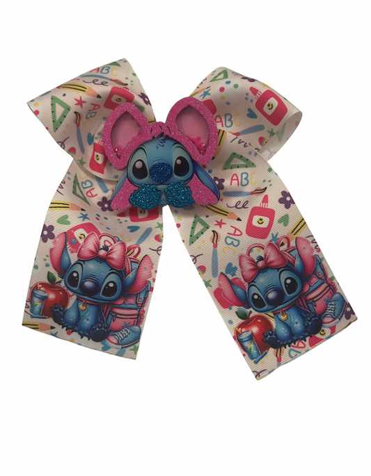 Large Character Cheer Bow stitch
