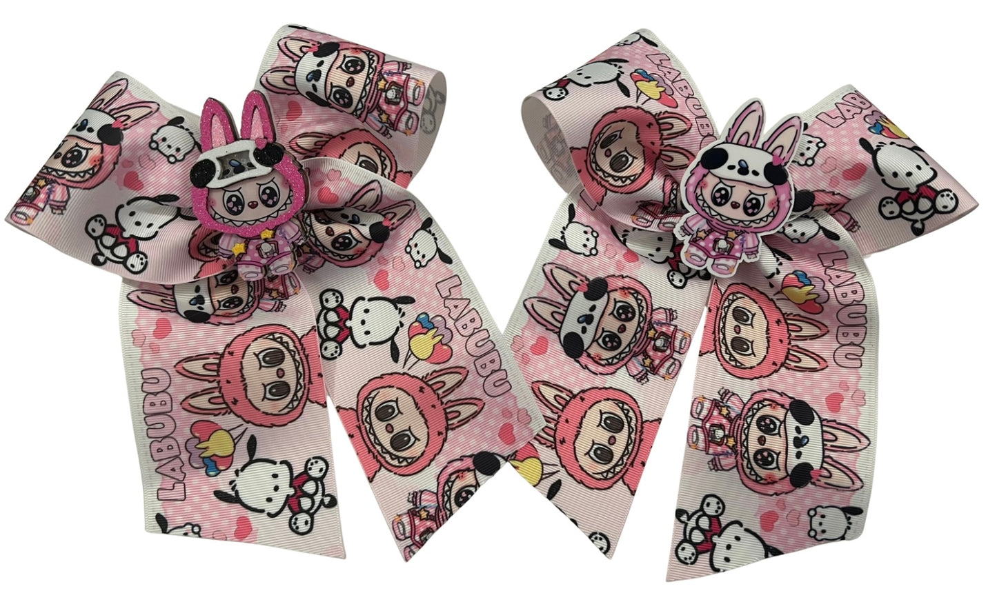 Pink Monster Cheer Bow