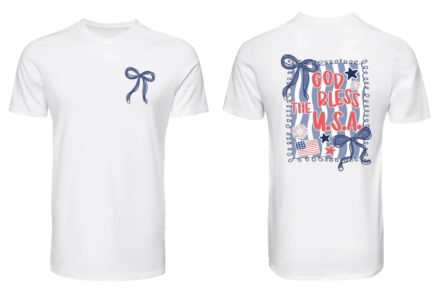 God Bless the USA Adult Tshirt