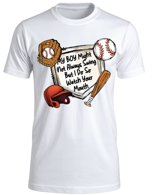 Adult Baseball Mom T-shirt