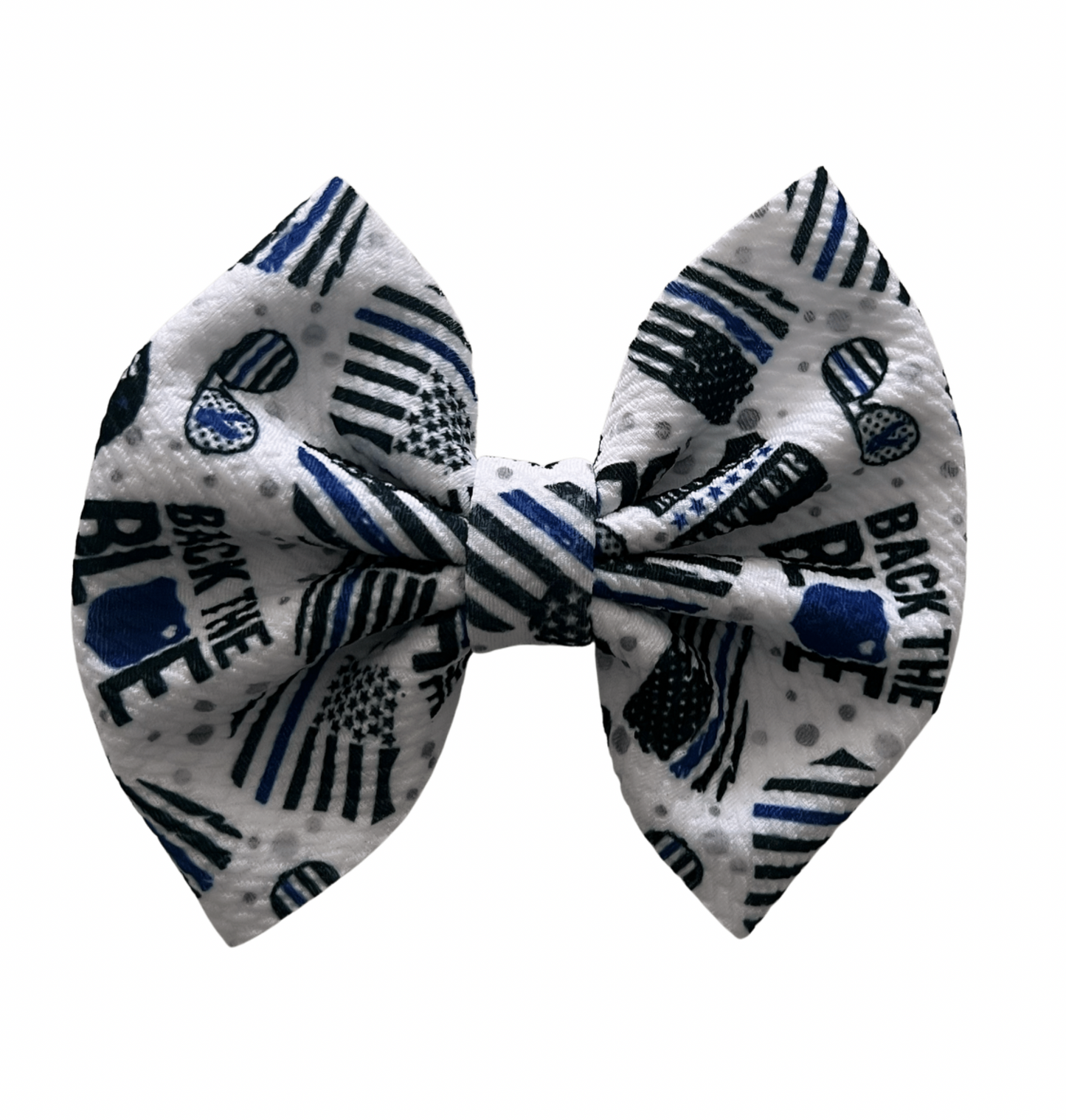 Back the Blue Nylon Bow